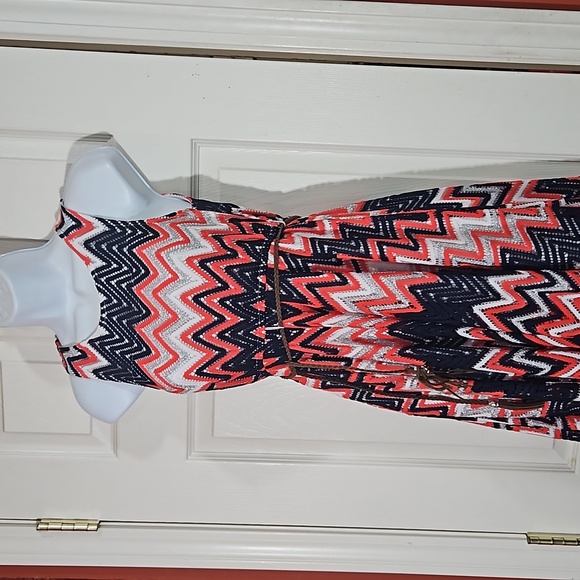 Emily West ,lace with white lining and slip , fun colors ,sleeveless - Picture 2 of 14